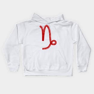 Red Capricorn Kids Hoodie